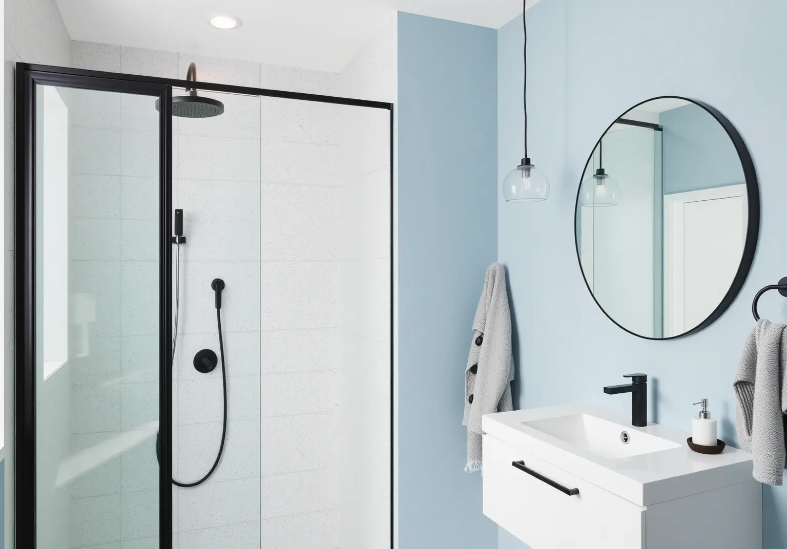 Salle de bain Plombier Bourgoin noir et blanc Salle de bain Plombier Bourgoin noir et blanc